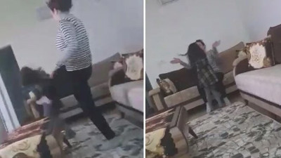 Çocuklarını döven karısını görüntüleyip şikayet etti