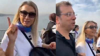 Maratonda koşan İmamoğlu'nun eşine söyledikleri sosyal medyayı salladı. Eşi neye uğradığını şaşırıp parmağını salladı