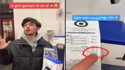 Amerika'da 3 gün garsonluk yaparak Playstation 5 aldı. Bizim gençler ise iş bile bulamıyor