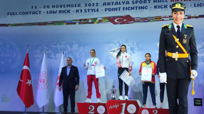 Bravo Teğmenim! Kick boksta Avrupa şampiyonu oldu