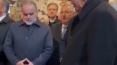 Erdoğan Kuran okudu. Görüntüler hemen servis edildi