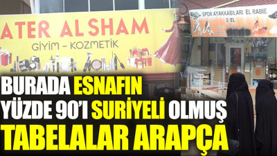 Burada esnafın yüzde 90'ı Suriyeli olmuş, tabelalar Arapça