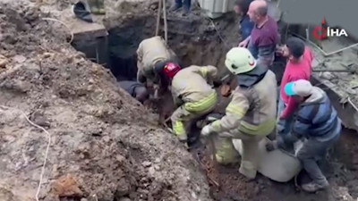 Temel kazma çalışmasında göçük