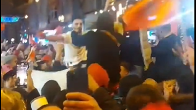 Faslılar, Portekiz galibiyetini Beyoğlu’nda kutladı