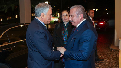 TBMM Başkanı Şentop, Rusya Devlet Duması Başkanı Volodin ile bir araya geldi