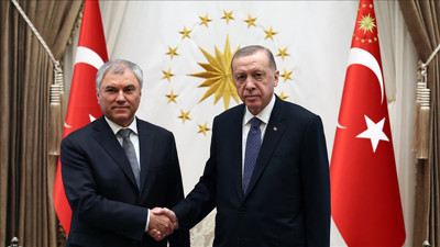 Erdoğan, Rusya Devlet Duması Başkanı Volodin'i kabul etti