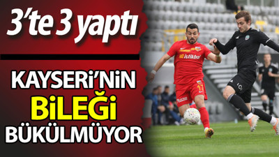Kayserispor'un bileği bükülmüyor. 3'te 3 yaptı