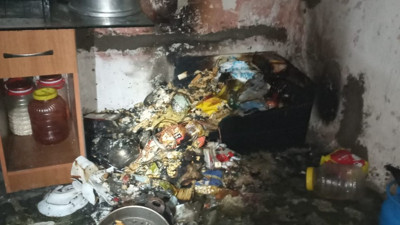 Elazığ’da ev yangını