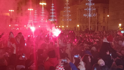 Zagreb'de Hırvatistan'ın dünya üçüncülüğü büyük bir coşkuyla kutlandı