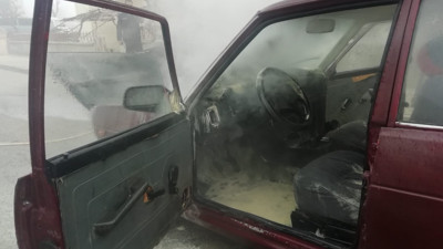 Karaman’da otomobil yangını