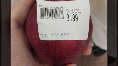 Elmanın tanesi 4 TL. Tarım ülkesi Türkiye'de elma tane ile satılmaya başladı