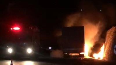 Bingöl’de tır alev alev yandı