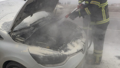 Kırıkkale'de otomobil yangını