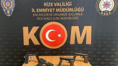 Rize'de silah kaçakçılığı operasyonu