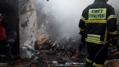 Kütahya'da ekmek fırınında yangın