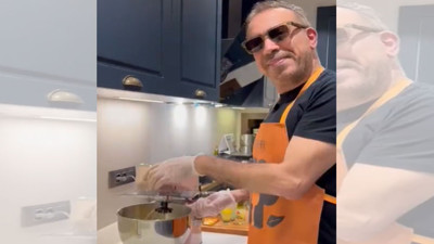 Haluk Levent sözünü tuttu mutfağa girdi
