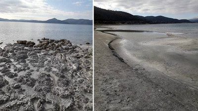 Salda Gölü talanı sonuç verdi. Beyaz kumsal kakardı. Kamyonlarla dozerler sokulmuştu