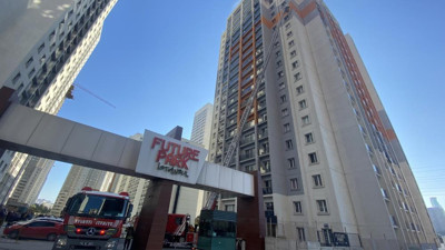 İstanbul'daki 20 katlı gökdelende yangın