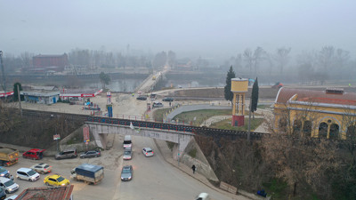 Edirne'de kapatılan tarihi Tunca Köprüsü trafiğe açıldı