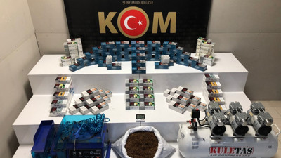 Samsun'da sigara imalathanesi gibi eve baskın