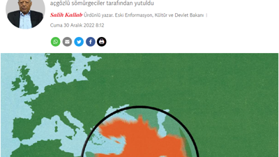 Araplaştırılan Türkiye'yi Arap ülkesi olarak haritaladı. İngilizlerin ünlü yayın organı yaptı