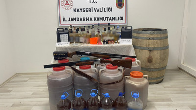 Sahte içki üretilen eve operasyon