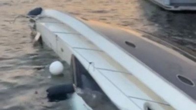 Bebek'te lüks tekne battı
