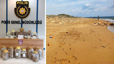 Kıbrıs'ta sahile paket paket uyuşturucu vurdu
