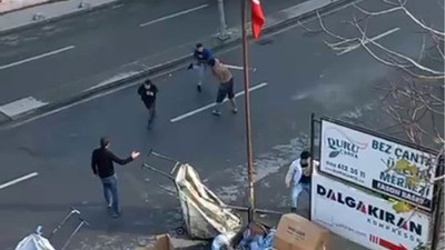Kağıt toplayıcıları meydan savaşı! Taşlar sopalar havada uçuştu