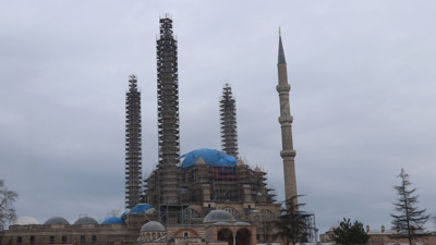 Restorasyonu süren Selimiye Camisi'nde son durum