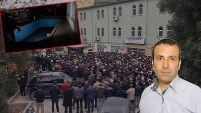 Faruk öğretmene son veda! 5'inci kattan boş havuza düşmüştü