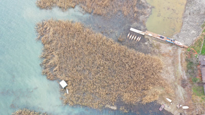 Sapanca Gölü'nde su seviyesi düştü