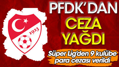 PFDK'dan ceza yağdı. 9 kulübe para cezası