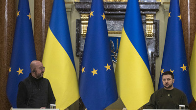 AB Konseyi Başkanı Ukrayna'nın başkenti Kiev'i ziyaret etti