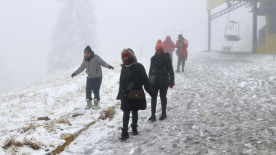Yüksek kesimlerde kar kalınlığı 5 santimetre