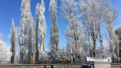 Göle ilçesi buz kesti: Eksi 24,8 derece