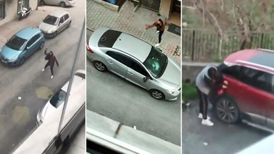 Mahallede kabusu yaşattı! Araçları taşladı, binalara zarar verdi