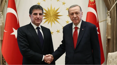 Erdoğan, Kürt Yönetimi Başbakanı Barzani'yi Saray’da ağırladı