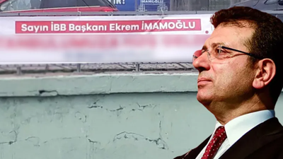 İmamoğlu'na pankartlı tepki