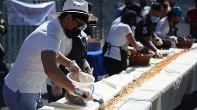 Meksika’da dünya rekoru: 70,4 metre uzunluğunda 'tako'