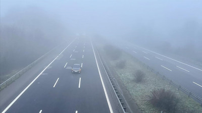 Anadolu Otoyolu'nda sis engeli! Mesafe 30 metreye düştü