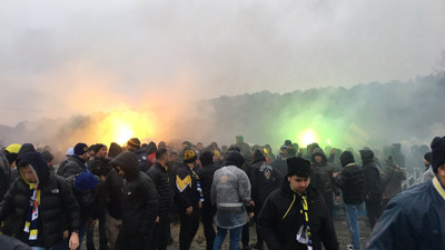Fenerbahçe taraftarı TFF'yi protesto için Riva'ya gitti