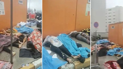 Hatay Şehir Hastanesi’nde cenazeler yağmur altında yerde yatıyor. Acil servis çalışmıyor