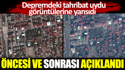 Depremdeki tahribat uydu görüntülerine yansıdı. Öncesi ve sonrası açıklandı