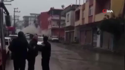 Osmaniye'de artçı sarsıntının ardından bir bina yerle bir oldu