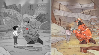 Yarın herkes bu iki çizimi konuşacak. Güney Koreli'den 'bu kalp seni unutur mu' mesajı