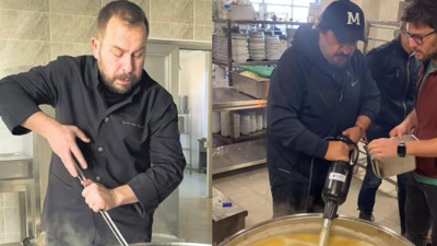 Ünlü şefler deprem bölgesine koştu. Kendi elleriyle hazırladıkları yemekleri tek tek dağıttılar