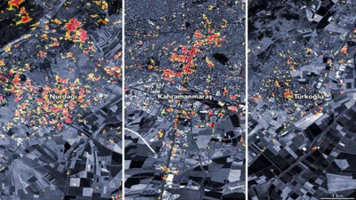 NASA deprem bölgesi için yeni açıklama yaptı. Uzaydan çekilen deprem fotoğraflarını yayınladı