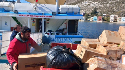 Yunan Meis Adası'ndan depremzedelere yardım