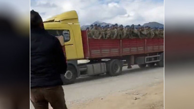 Askerleri deprem bölgesine böyle taşıdılar